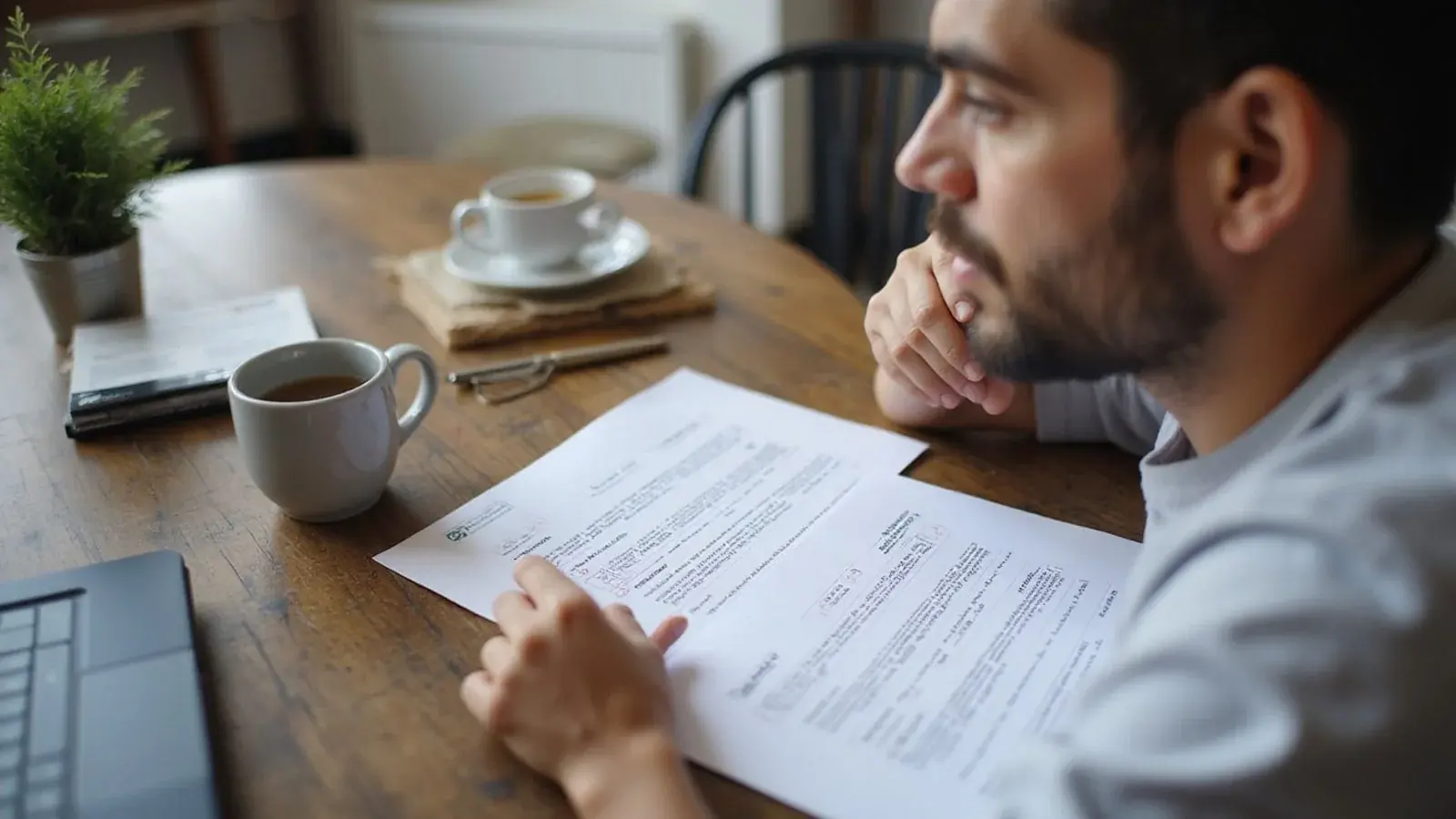 Renter choosing between two paths sketched out on paper