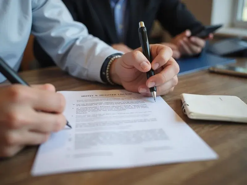 Renter signing a Texas lease with a third party guarantor