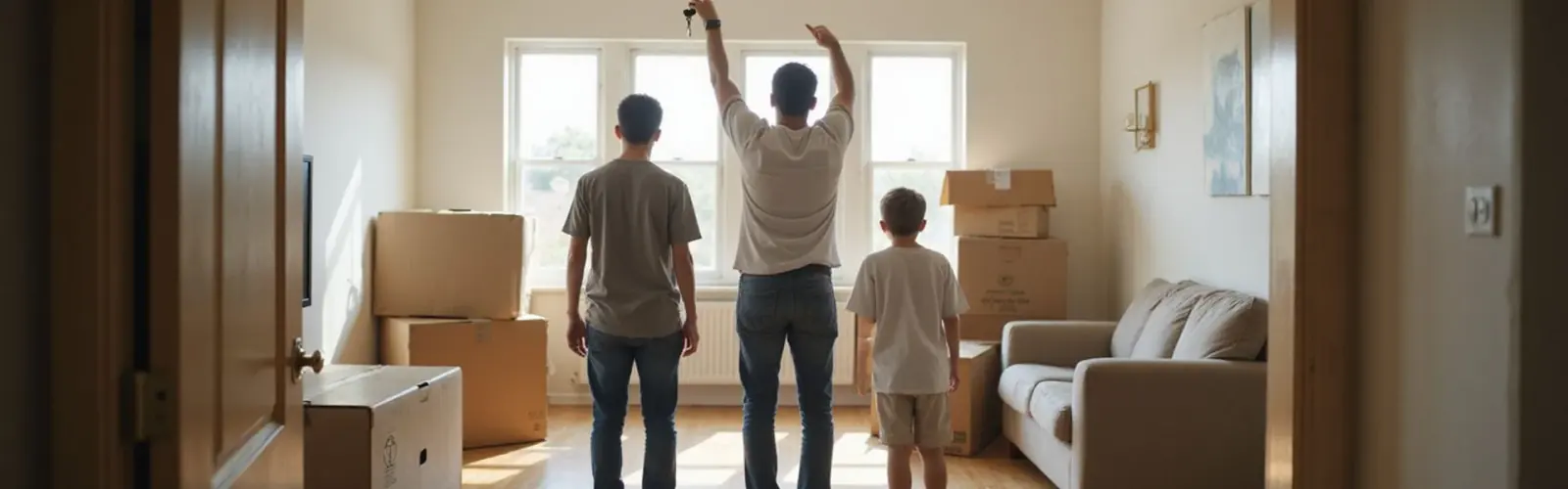 Renter getting the keys to a new Texas apartment