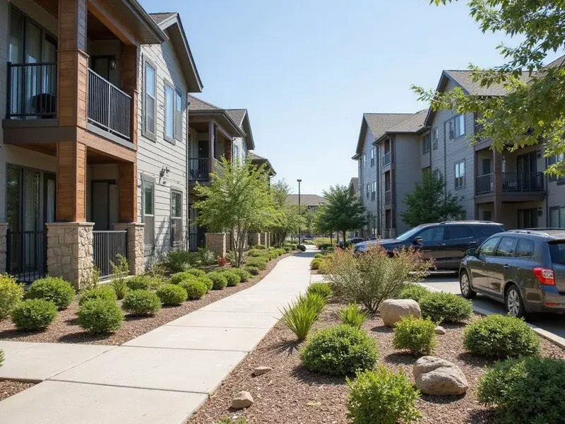 Illustration of an Austin apartment community