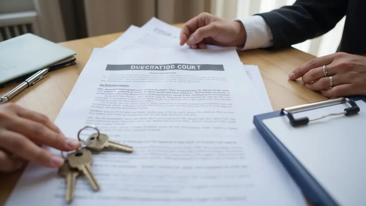 Step graphic of the approval process after an eviction