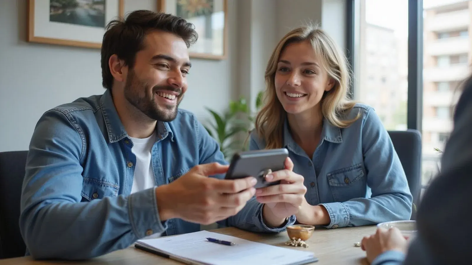 Renter smiling as they get the keys to a new apartment