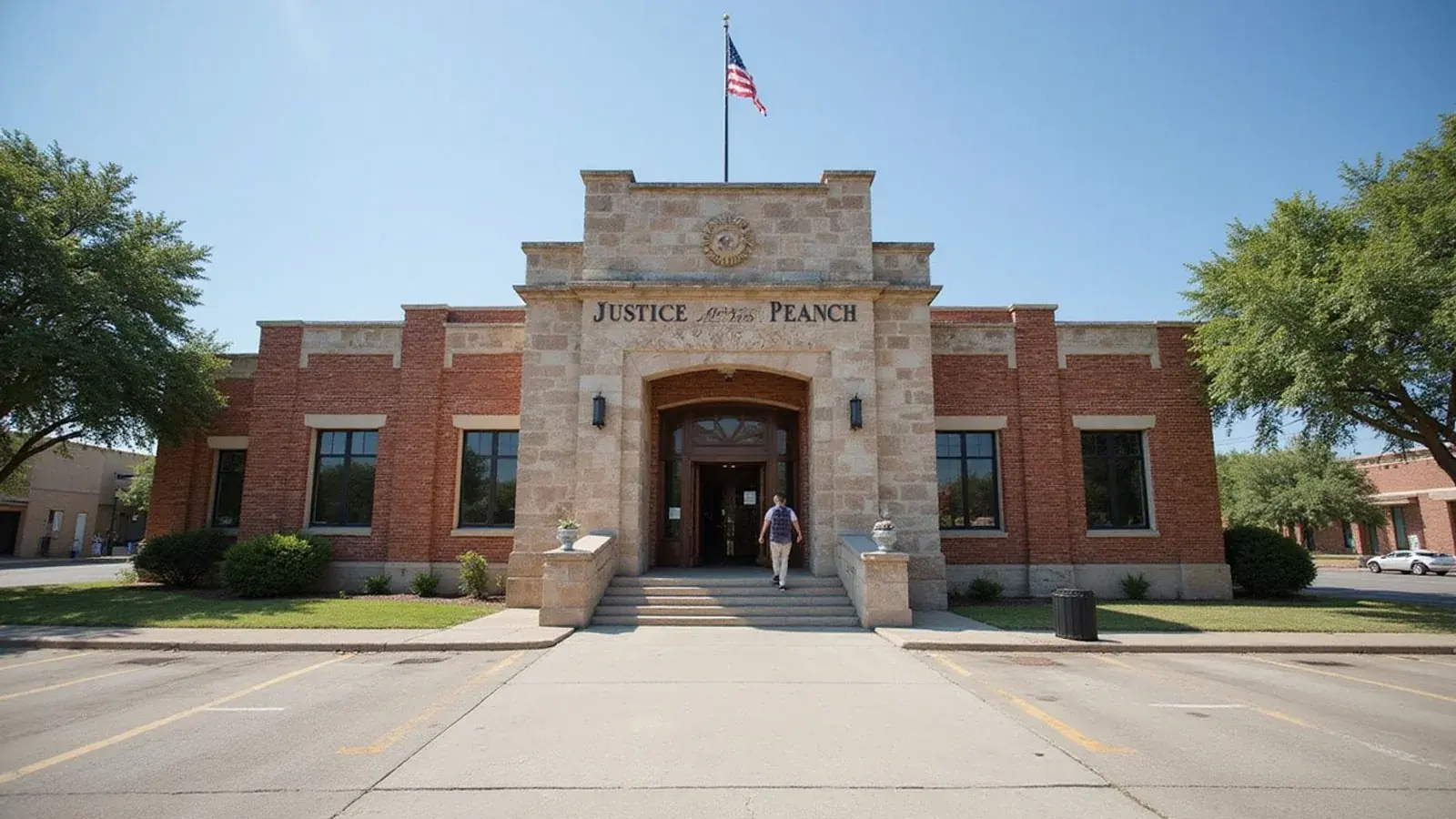 Illustration of a Justice of the Peace courthouse