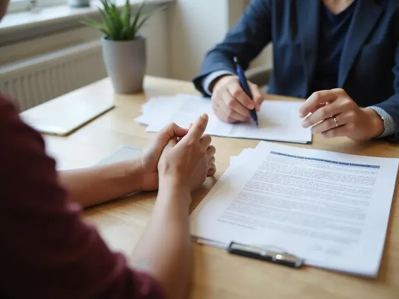 Renter signing a lease that came with a risk fee